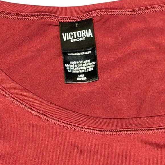 VICTORIA’S SECRET VICTORIA SPORT VSX Women’s Red Crisscross Side Tank Top Size L - Picture 3 of 5
